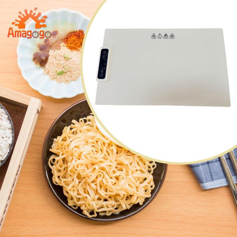 Máy hâm nóng thực phẩm điện Amagogo Cắm EU Tấm nóng Khay sưởi điện di động Tấm sưởi ấm cho thực phẩm Thảm sưởi ấm thực phẩm cho người thừa hưởng