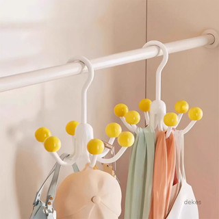 ⚡⚡Móc treo quần áo xoay sáu chấu đa năng, móc treo mũ/túi/tất, không dễ bị biến dạng.