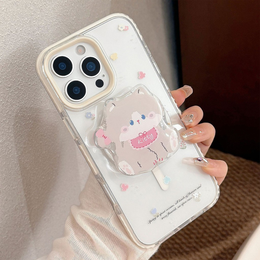 [Sheren] Ốp điện thoại hình mèo mềm dễ thương Hỗ trợ i16 15 14 13 12 11 Pro Max Ốp điện thoại iPhone