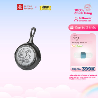 Chảo gang đáy hình sói lodge - 16.5cm