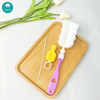 [Hàng tặng] Cọ Bình Sữa Kamidi 3 Chi Tiết Vệ Sinh Bình Sữa