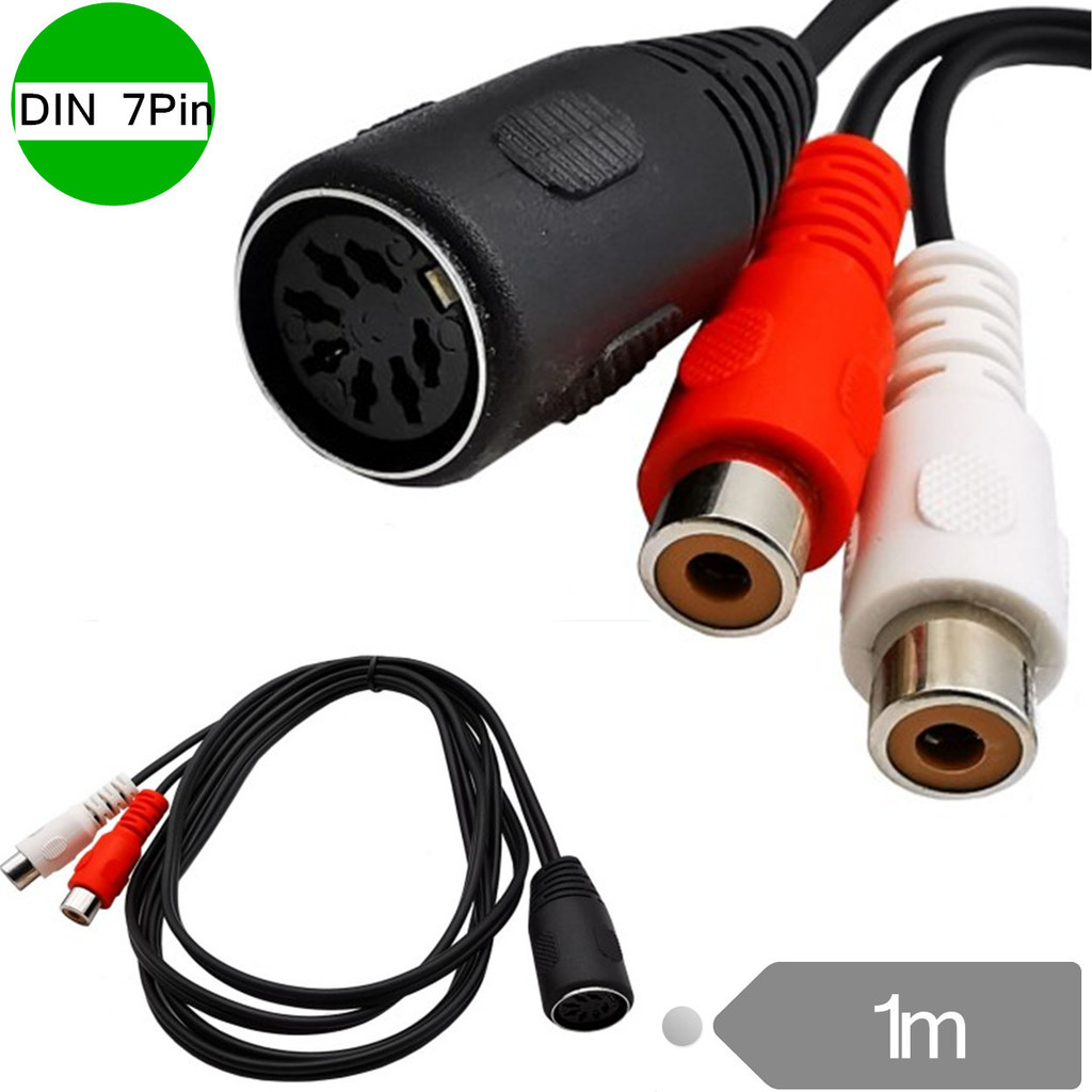 Cáp nối dài âm thanh nữ DIN 7 Pin sang 2RCA|Cáp chuyển đổi âm thanh nữ 7 chân sang đôi Lotus|Thích h