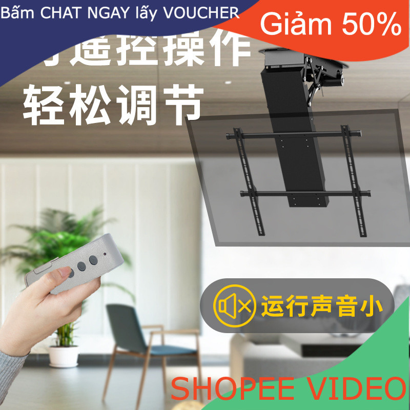 [Nhập Khẩu]   32-90inch giá treo TV, giá treo màn hình trần, giá treo TV điện ống lồng điều khiển từ