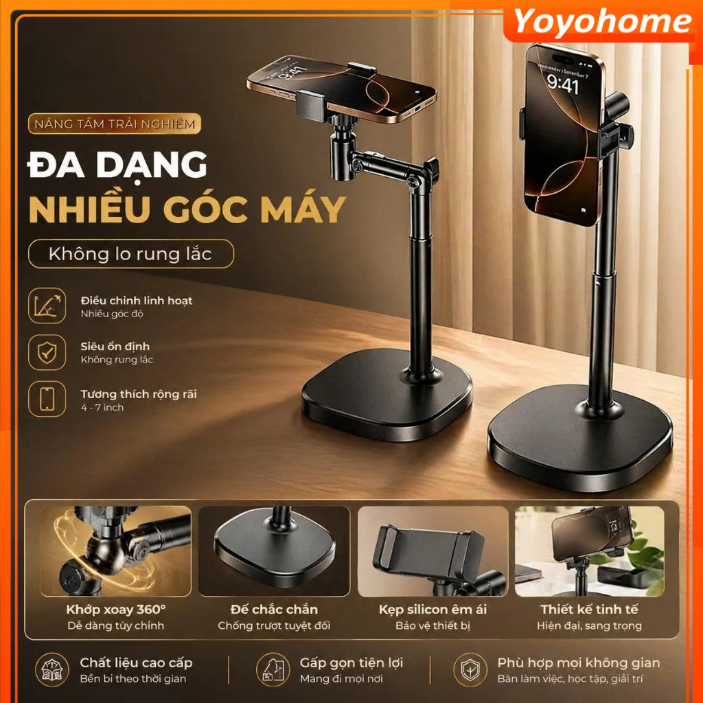 [🚚 Free shipping]Giá đỡ điện thoại livestream quay video review sản phẩm xem phim quay 360 độ
