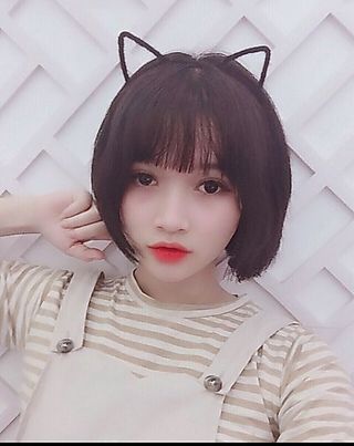 Bờm tai mèo lông nhung đen