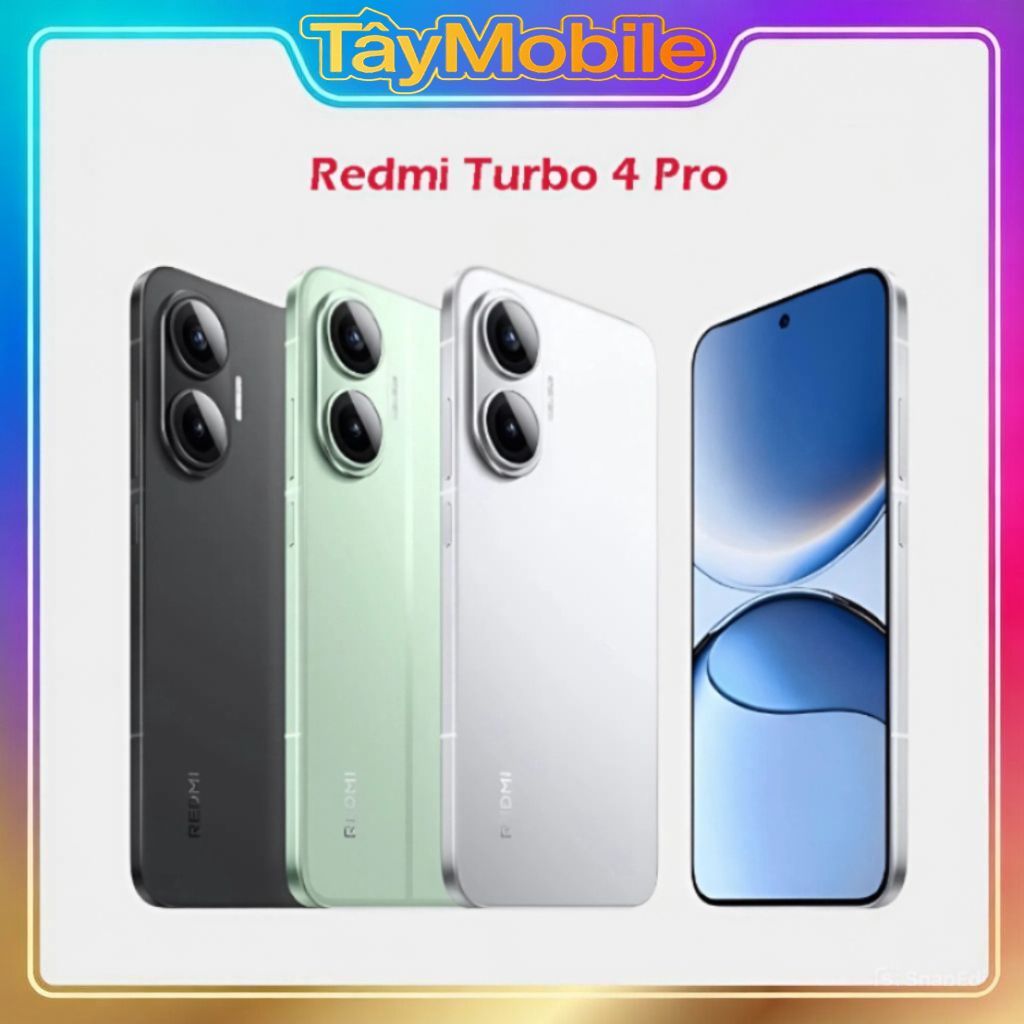 Điện thoại Redmi Turbo 4 Pro - Chip Snapdragon 8s Gen 4, pin 7.550 mAh và sạc nhanh 90W