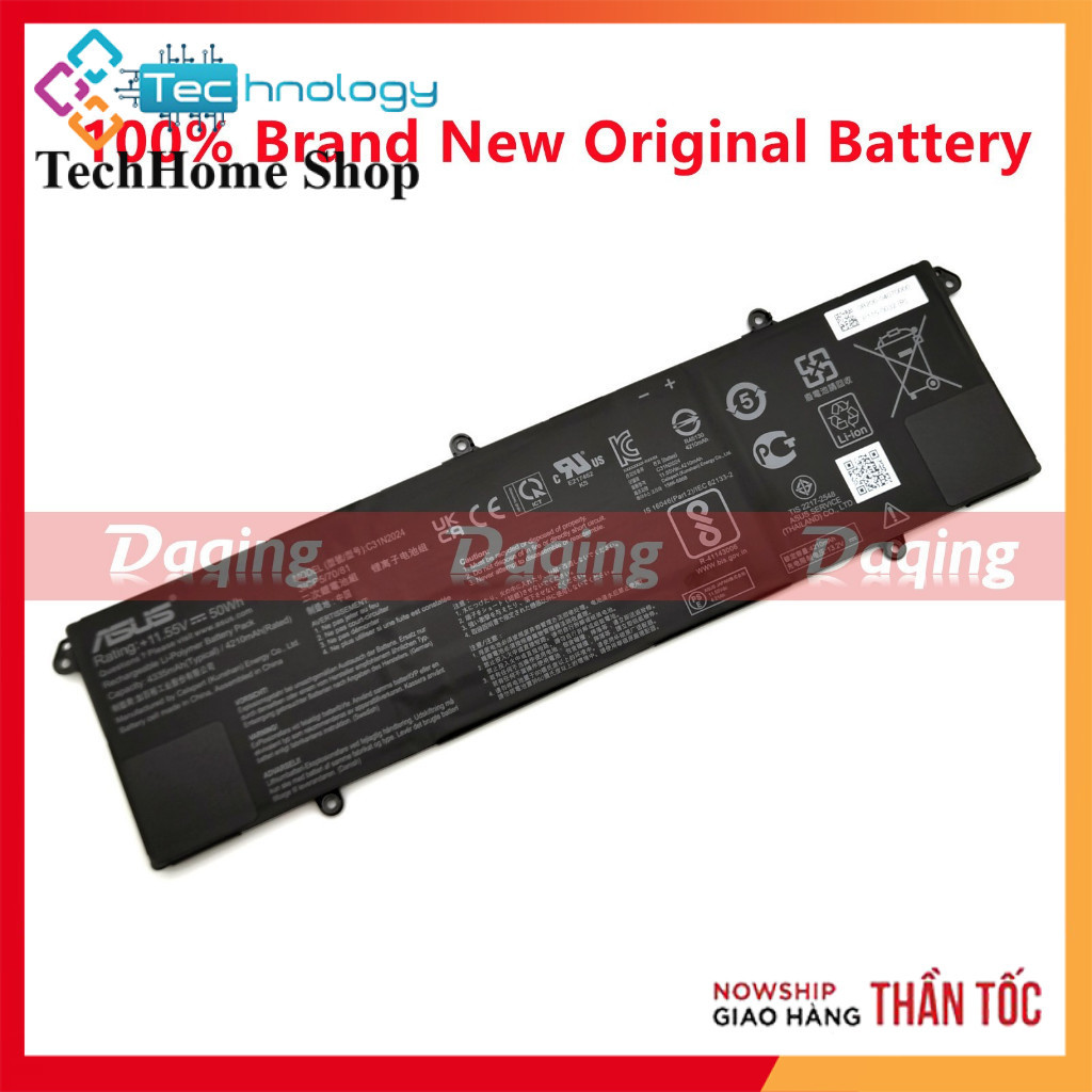 Pin Laptop Asus C31N2024 K6502HC K3605VC TN3604YA TP3604VA E1504GA VivoBook S16 Flip E1504GA