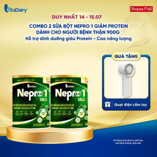 [COMBO 2 LON] Sữa bột Nepro 1 Gold lon 900g - Phù hợp chế độ dinh dưỡng đặc biệt (dành cho người tiểu đường)