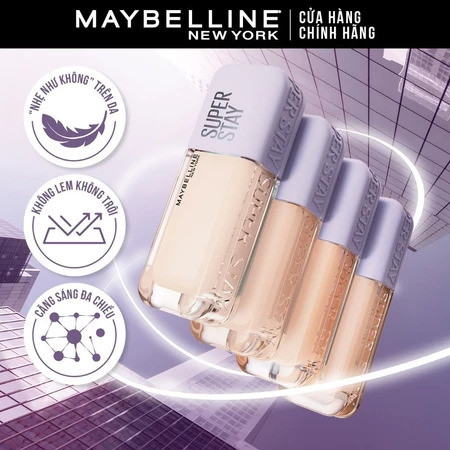 Kem Nền Maybelline 30H Radiant Matte – Mỏng Nhẹ Che Cao Không Bít Tắc – Chống Nắng Cho Da Dầu Sáng
