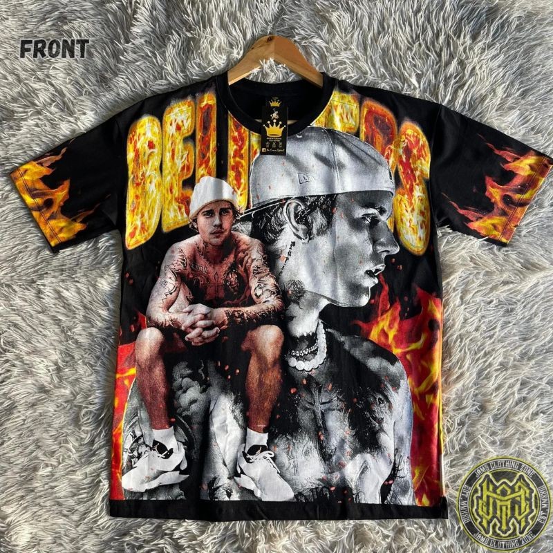 Áo thun Cotton Crown dành cho nam và nữ Justin Bieber Bootleg Áo thun Jams Quần áo