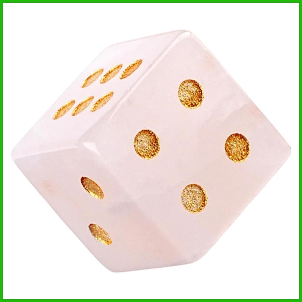 Fancy Dice Six Sided Stone Cube Table Board Trang trí trò chơi với chấm vàng Chơi xúc xắc 16mm cho H
