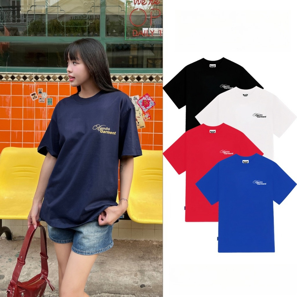 （Giao hàng 24h）Angela Áo thun ANGELA AYWTER LOGO Nhiều màu form rộng tay lỡ unisex chất cotton 100% 