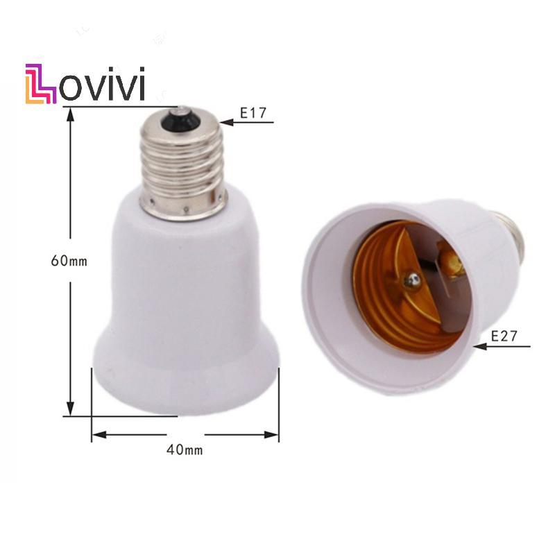 [Lovivivi] E17 Đèn Soet E17 sang E27 LED Halogen CFL Bóng Đèn Adapter MỚI