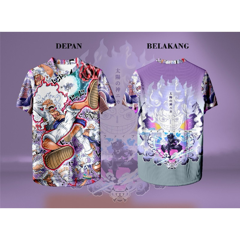 Áo thun One Piece Luffy Gear 5 Zoro Anime S-5XL