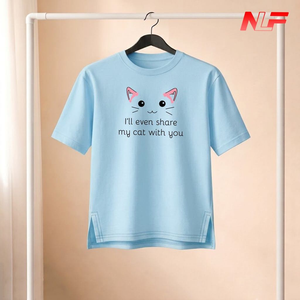 Áo Thun Tay Lỡ Xẻ Tà Tai Mèo XT-053 - NLF Store