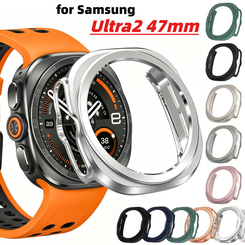 Ốp PC cho Samsung Galaxy Watch Ultra 2 47mm Vỏ bảo vệ rỗng toàn diện cho Galaxy Watch 9 Ultra2