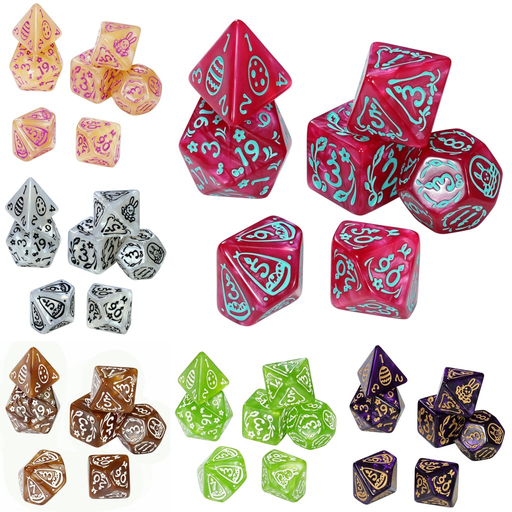 DND Game Essential - 7 chiếc Xúc xắc đa diện D4-D20 Phong cách chủ đề Halloween xúc xắc cho trò chơi