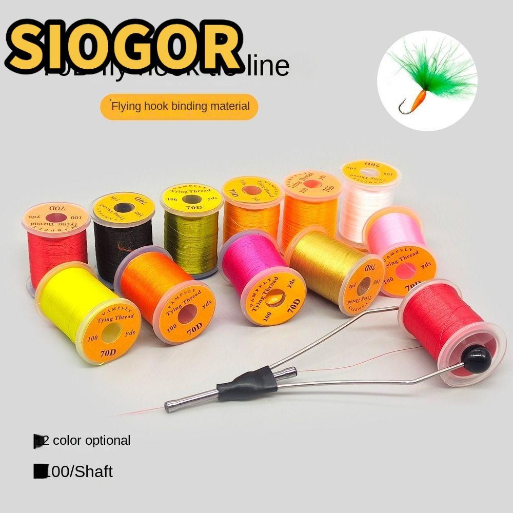 SIOGOR Fly Tying Thread Line, Thread Spool Premium Fly Fishing Line, Bass Super Strong Flies Fishing