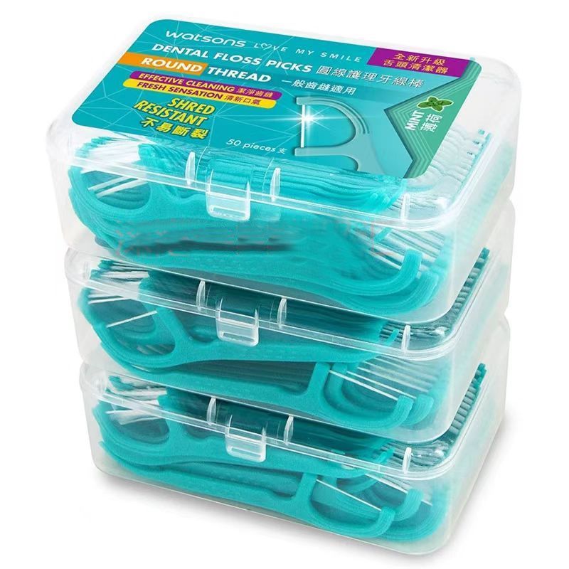 Watsons Tròn Flos Chăm Sóc Nha Khoa Floss Stick 50 Watsons Nha Khoa Floloss Stick Tăm Làm Sạch kẽ ră