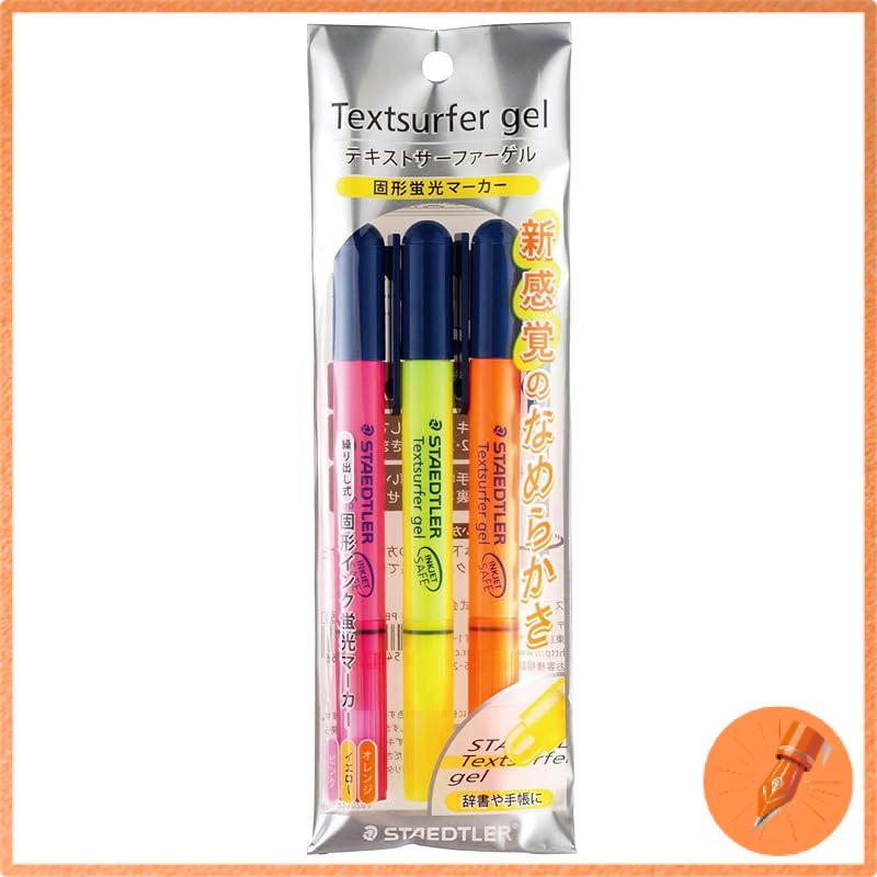 Staedtler Highlighter Solid Fluorescent Marker Textsurfer Gel 264 3-Color Set PB3 Parent