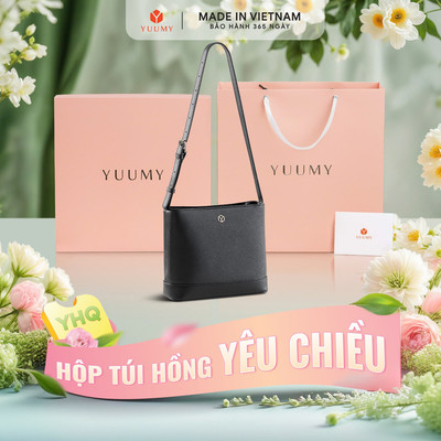 Bộ hộp quà YUUMY (Túi đeo vai nữ YUUMY YN299 + Hộp quà YHQ2 + Túi giấy YTG2 + Túi rút BVR3838 + Thiệp cảm ơn YBT1)