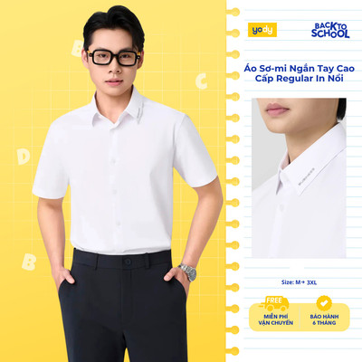 Áo Sơ-mi Ngắn Tay Yody Cao Cấp Regular In Nổi Co Giãn 4 Chiều, Thấm Hút Vượt Trội TRA MOSS26A006