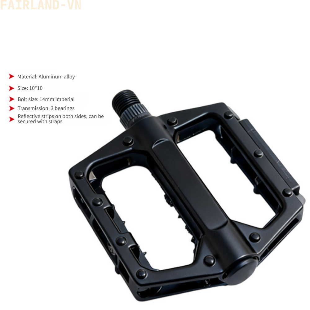 [FAIRLAND]MTB Pedals Aluminum Alloy 10x10cm Triple Bearing System Reflective Safety Design