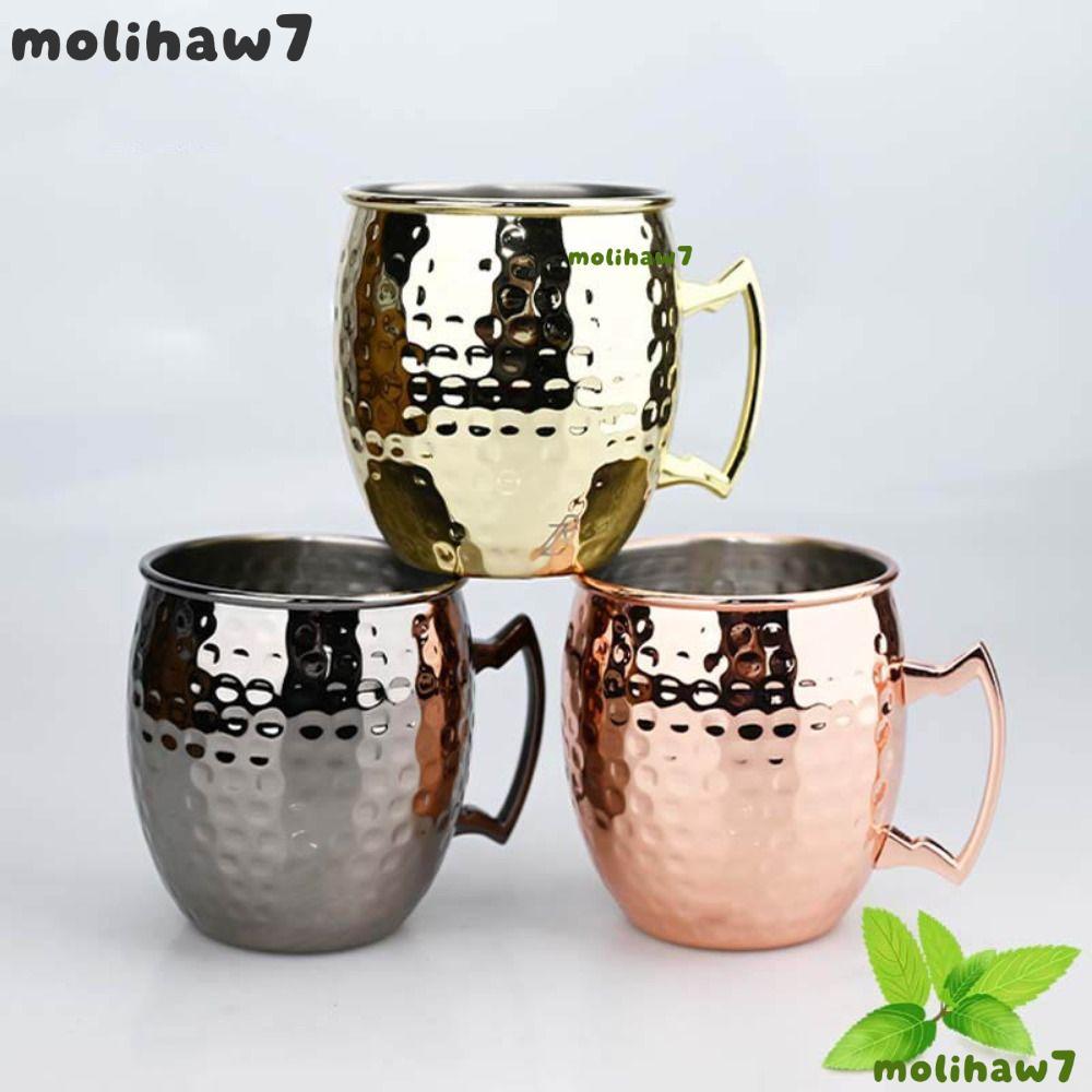 Cốc điểm búa MOLIH, Cốc cốc dày Moscow Mule, có tay cầm đinh tán chắc chắn 500ml Cốc mule Moscow ngh