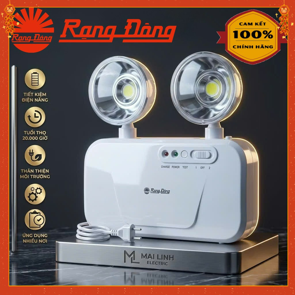 {Chính Hãng} Đèn LED chiếu sáng khẩn cấp 10W (Pin sạc lưu điện) -Tự động bật sáng khi mất điện  -KC0