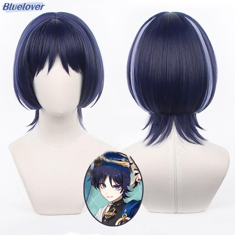 Bluelover Genshin Tác Động Scaramouche Cosplay Tóc Giả Pre Styled Tóc Giả Chịu Nhiệt Tổng Hợp Halloween Cho Anime Game Wanderer Cosplay Tóc Giả Mới