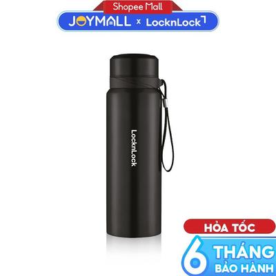 [ShopeeVIP T9] Bình giữ nhiệt LocknLock 800ml LHC6180BLK màu Đen có lưới lọc trà, dây treo - Hàng Chính Hãng - JoyMall