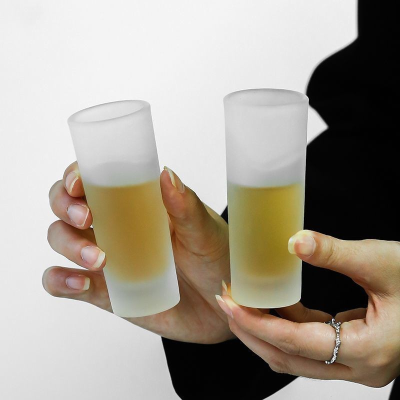 Frosted Glass Wild Grid Glass shot Cup One Sip Cup Bullet Cup Winter b52 Rainbow Bucket Wine Glass B