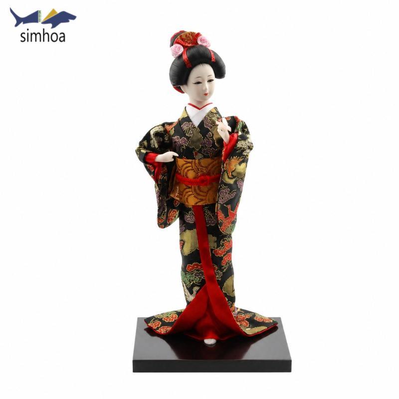 Simhoa Nhật Bản Geisha Hình Trang Trí Tóc Để Bàn Búp Bê Geisha R9001