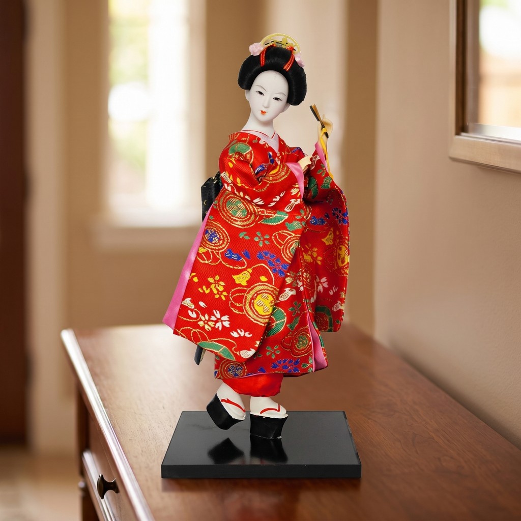 Búp bê Kimono Geisha Nhật Bản Trang trí búp bê Geisha Nhật Bản đứng sáng cho người sưu tập, để bàn, 