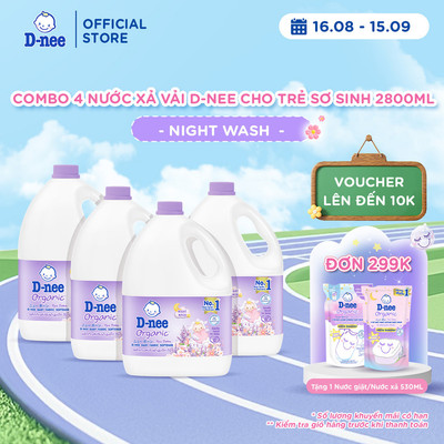 Combo 4 Nước xả vải D-nee 2800 ML. - Night Wash