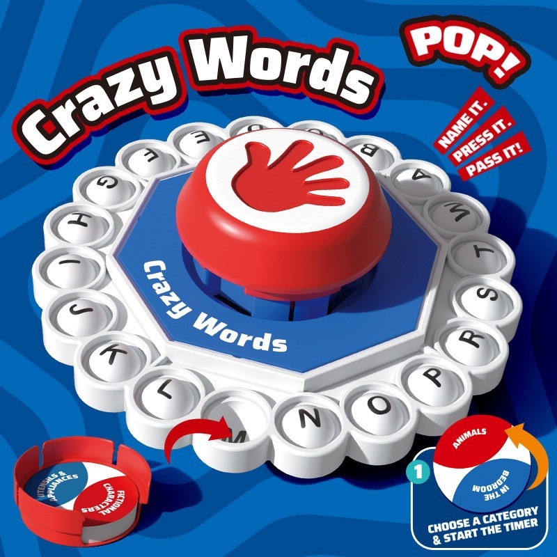 Xuyên Biên Giới Bán Chạy Crazy Words Crazy Words Word Press Chessboard Board Game Tiệc Gia Đình Cha 
