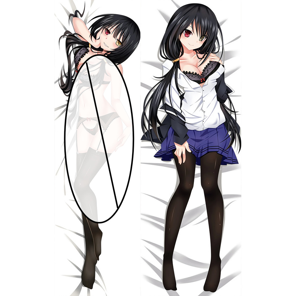 Tokisaki Kurumi Dakimakura Anime Gối In Hai Mặt Vỏ Gối Cơ Thể Kích Thước Thật Quà Tặng Đệm