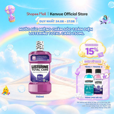 Nước súc miệng chăm sóc toàn diện Listerine Total Care Mouthwash 750ml