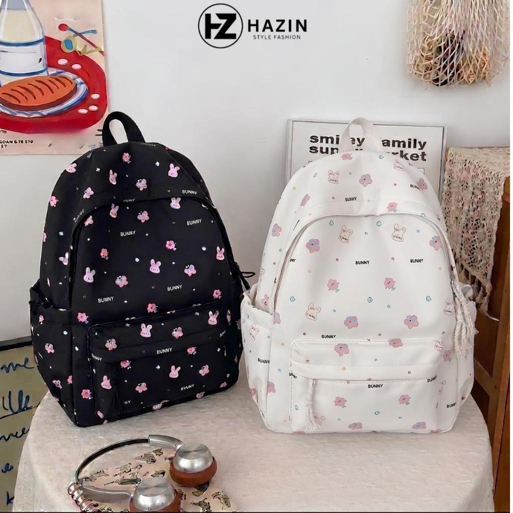 Balo thời trang Hazin cho nữ học sinh, sinh viên đi học chống thấm phong cách Ulzzang, họa tiết gấu 