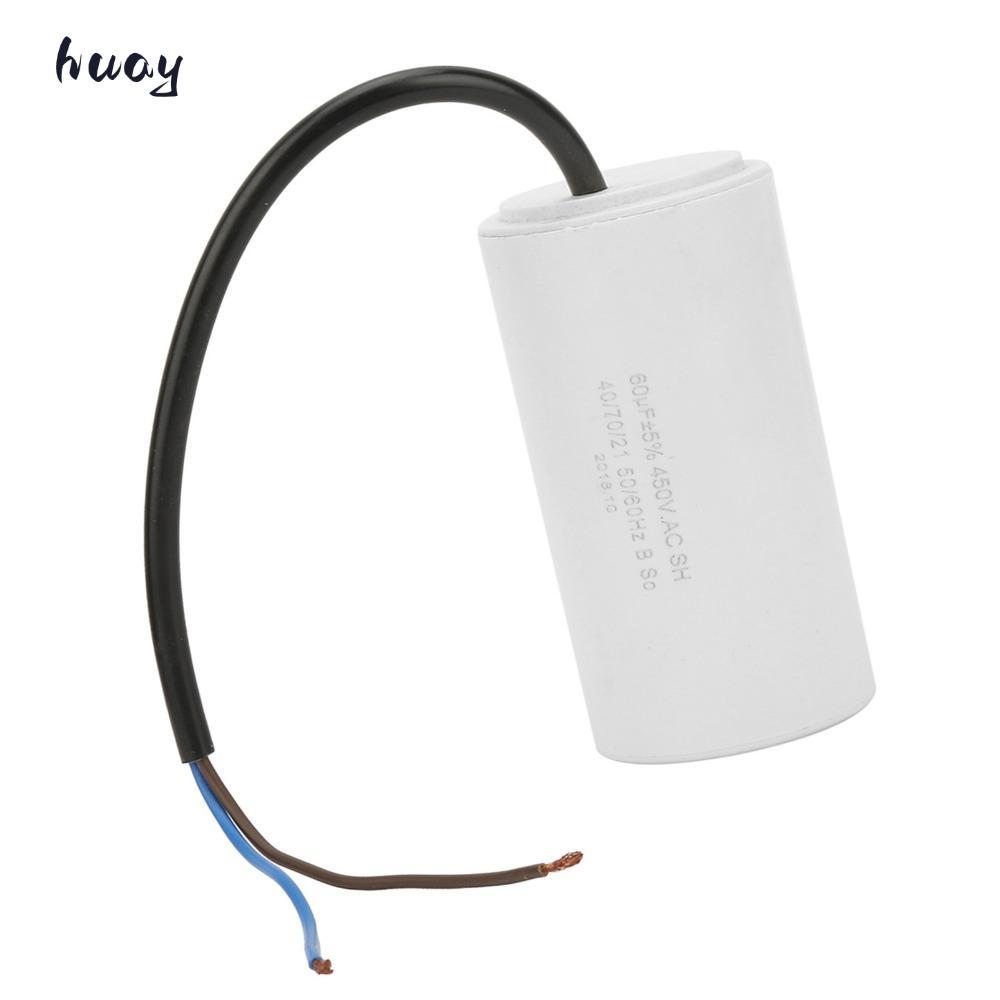 Tụ điện khởi động động cơ HUAYU CBB60, Tụ điện chạy động cơ 450V 60uf CBB60, Máy nén tụ điện khởi độ