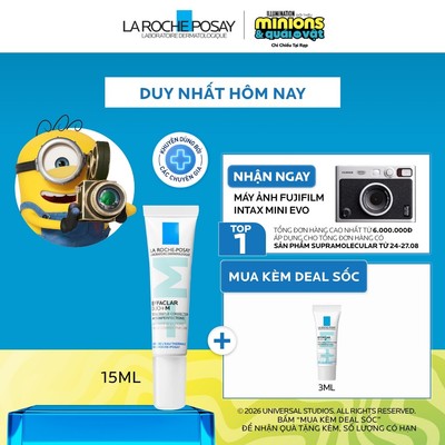 Kem dưỡng giảm mụn nhanh 8 giờ La Roche-Posay Effaclar Duo+M 15ml