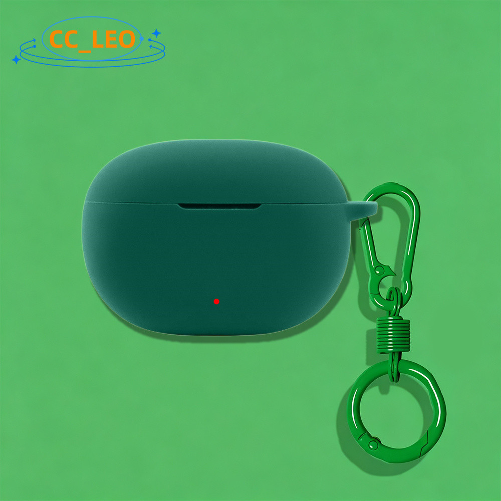 Compatible with Beats Studio Buds Case Cute Silicone Soft Shell Colorful Metal Finger Ring Pendant S