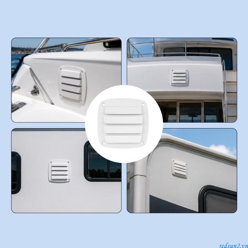 Redsun2 Vuông Marine Air Vent Lưới Tản Nhiệt Cửa Thoát Khí Louver Thông Gió Ống Louver Bao Cho Du Th
