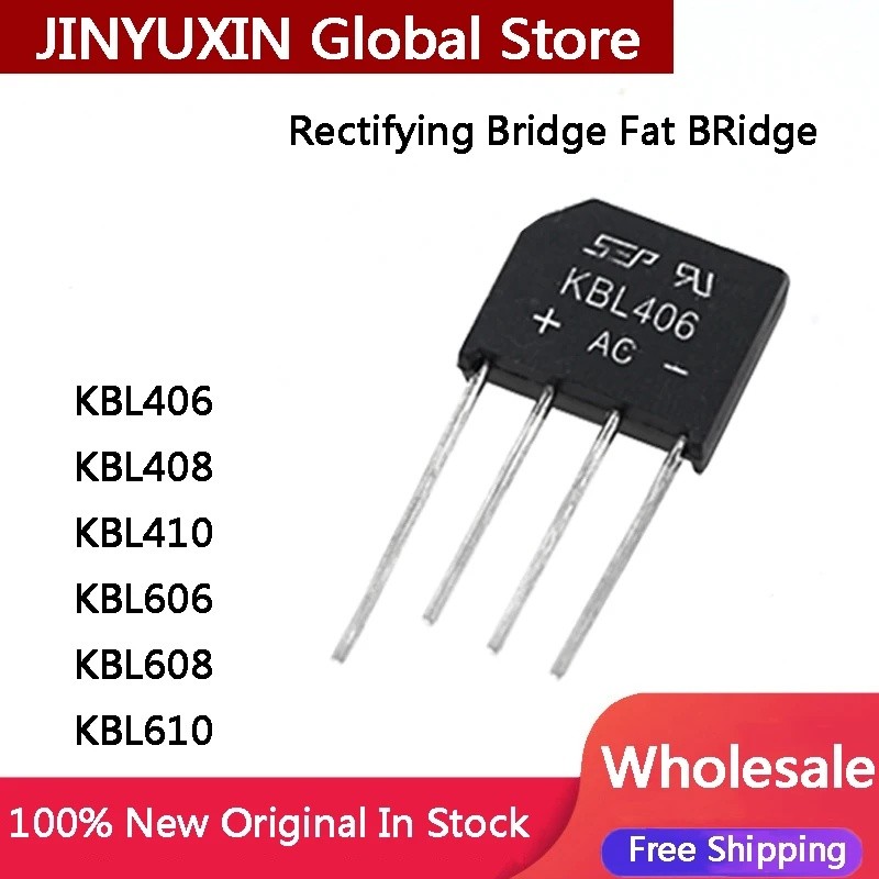 1-5 Chiếc KBL406 KBL408 KBL410 KBL606 KBL608 KBL610 Chỉnh Lưu Cầu phẳng Còn Hàng Bán Buôn