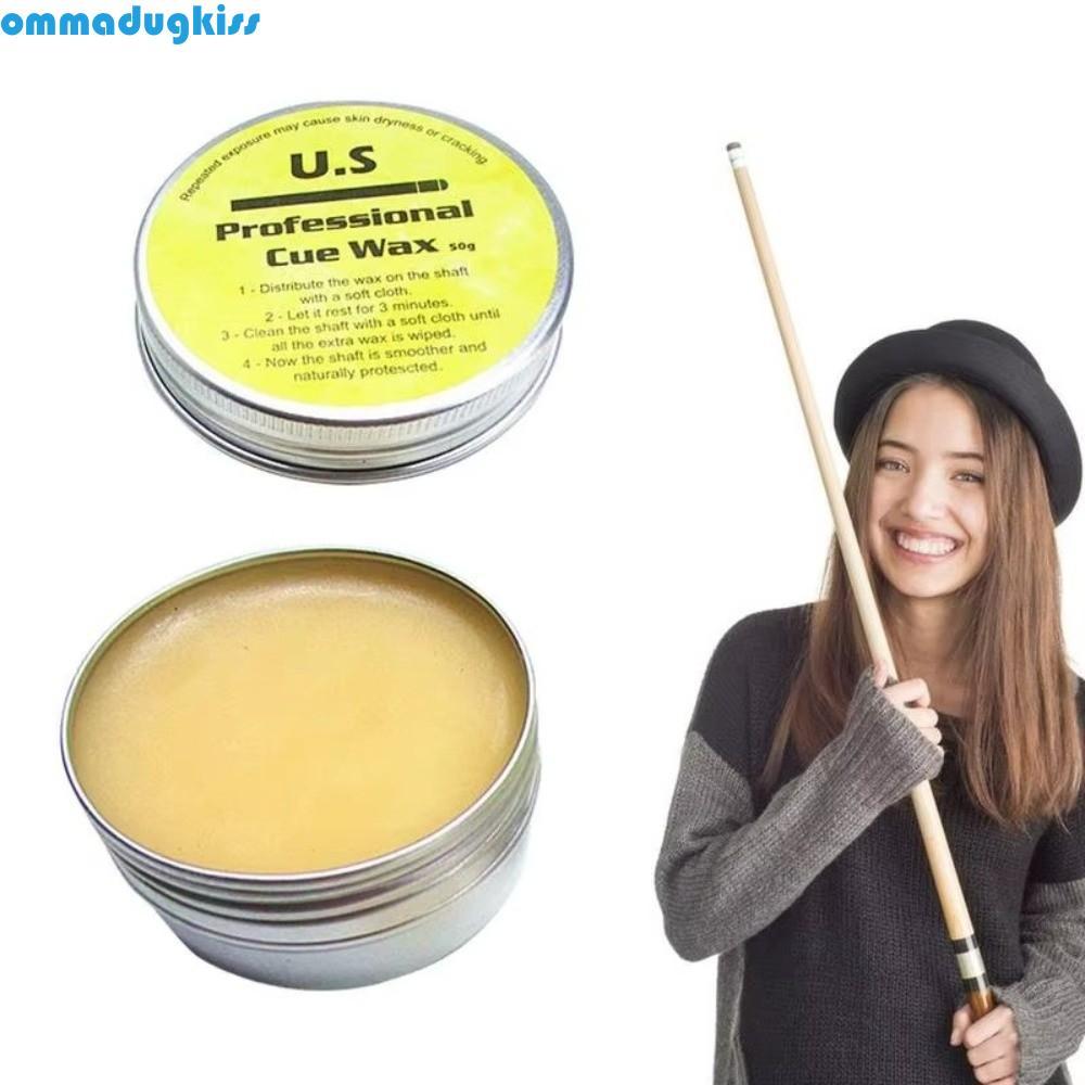 OMMAD Pool Cue Wax, Silky Cue Stick Supplies Pool Cue Shaft Wax, Cue Shaft Cleaner Wood-Specifical F