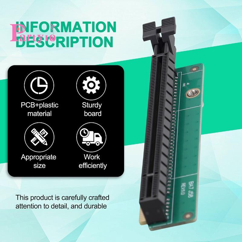 [partylo] Thẻ chuyển đổi thẻ đồ họa PCI-E 16X Thẻ nâng nhỏ 6 cho các mẫu dòng Tiny6 P340 P350 M90Q T