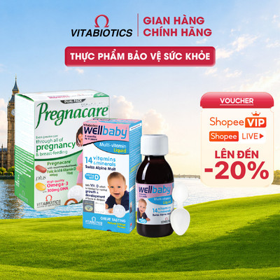 Bộ Dưỡng Chất Cho Mẹ & Bé TPBVSK Pregnacare Plus và Wellbaby Multi - Vitamin Liquid Vitabiotics