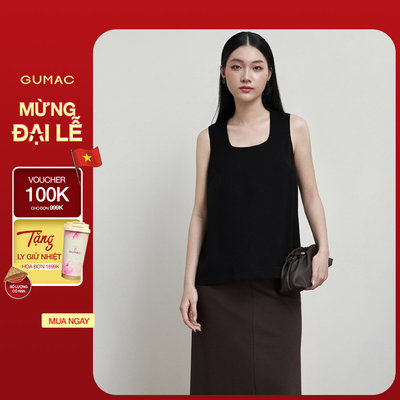 [ALEEVA x GUMAC] Áo tanktop thiết kể cổ vuông dáng suông thoải mái EAG01062 (Everyday U-neck tank top)