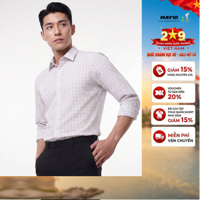 Áo Sơ mi nam dài tay May 10 form SlimFit mã 010124248ĐT AK579