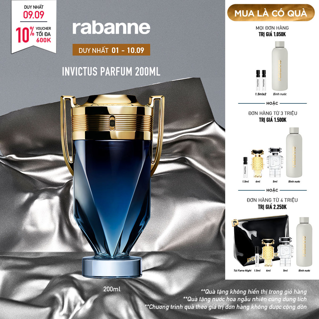 Nước hoa Nam Rabanne Invictus Parfum 200ML